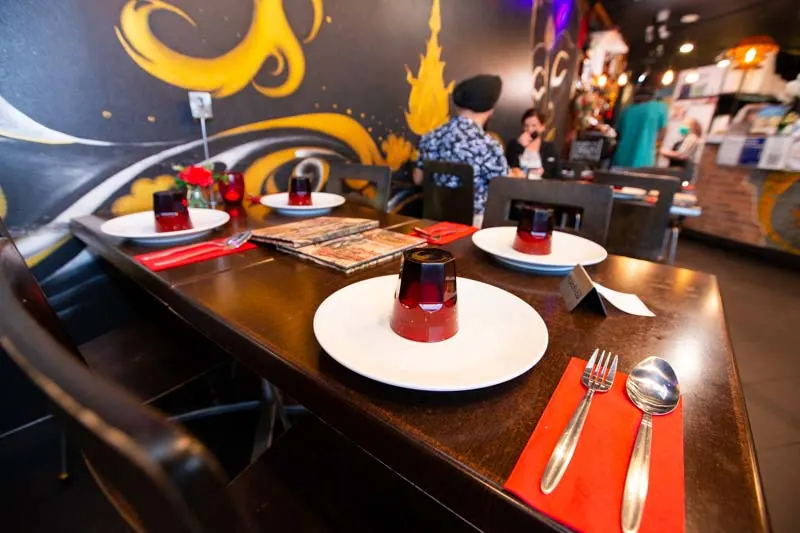 Inside T Top Thai restaurant