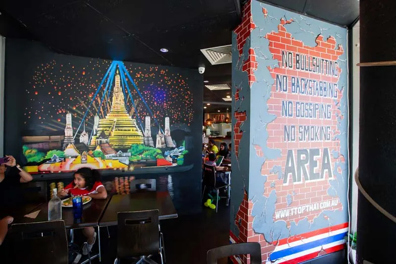 Inside T Top Thai restaurant